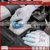 SEEWAY HHPE mixed with Glass Fiber knitted Cut Resistant Level 5 Nitrile Coated Palm for Oil Proof Protective Work Gloves