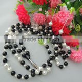 Fashion Design Gray Pearl Beads Necklace Wholesale for Wedding Jewelry