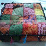 Cotton Patchwork Cushion Covers Puffs Ottoman-29