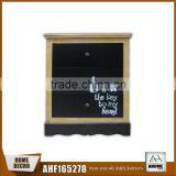 French Style Wooden Drawer Cabinet Signed Board Decorative Dedroom Table