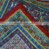 Love Birds Queen Size Indian Hand Block Printed Quilt thumbnail-4