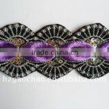 Romantic Hand Trimming Velvet Embroidery Lace With Clean Sticker thumbnail-1