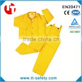adult rainsuit waterproof yellow PVC raincoat