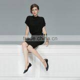 Fancy Party High Heel Pointed Toe Classic Ladies Breatheable PU Lining Comfortable Black Sheep Skin Pump Shoes thumbnail-4