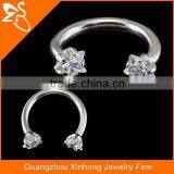 New Design Fashion Surgical Star Zircon Septum Piercing Horseshoes Hoop Nose Ring thumbnail-1