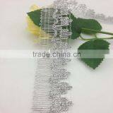 High Quality Fashion Curtain Sewing Silver Lurex Silvery Lace Trimming thumbnail-1