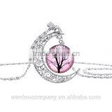 Best Selling Boho New Moon Tree of Life Pendant Necklace thumbnail-4