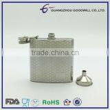 6oz Stainless Steel Hip Flask With Honeycombing Embossing thumbnail-2
