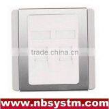 86type 2ports With Silver Frame