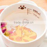 Creative Lovely Pussy Cat Ceramic Coffee Mug Set With Tea Tray, Promotional Pocelain Kitty Series of 2-piece Suit thumbnail-1