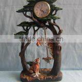 2014 New Style Polyresin Leopard Family Desk & Table Clock thumbnail-1