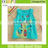2015 Crocodile T-shirt Sleevelessr T-shirt Girl t Shirt Baby Clothes Wholesale Price Organic Kids thumbnail-1