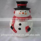 holiday Jubliant snowman cookie jar