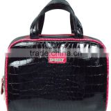 croc PVC hand bag with red trim