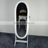 Modern Appearance Floor Standing Mirror Jewelry Cabinet Wooden Mirrored Jewelry Cabinet thumbnail-2