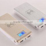 Qi Wireless Power Bank Charger 12000mah Real Capacity,LED and Digital Capacity Display,dual USB Output thumbnail-2