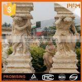 Outdoor Villa Garden Design Stone Marble Angel Tombstone