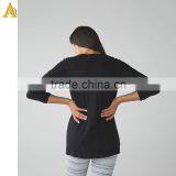 Yoga Plain Long Sleeve Sports Wear t Shirts for Ladies thumbnail-3