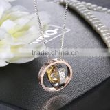 Fashion Pendant Rhinestone Necklace Engarve Words I Love You Mom Always Be With You For Mother Best Gift