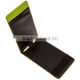 Green Crocodile Leather Golf Scorecard Holder With Pencil thumbnail-1