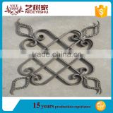 Alibaba china latest wrought iron components scroll panels, ornament welding fence parts