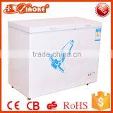 BD-259 Double door solid energy save chest freezer mini fridge for icecream