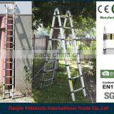 2x7 Steps 4.4m EN131 Extension Telescopic Aluminum Retractable Ladder thumbnail-4