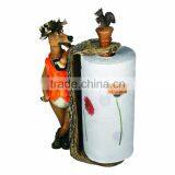 Personalized Handmade Painted Decorative Poly Resin Deer Paper Towel Holder thumbnail-1