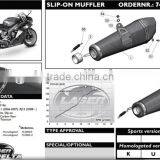 For Yamaha YZF R6 2006 2007 Motorcycle Exhaust Pipe LASER Delta Slip-on Muffler thumbnail-1