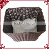 Washable PE Rattan Handwoven Dirty Laundry Basket for Hotel and Home thumbnail-6