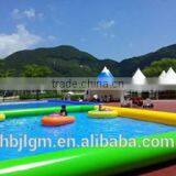 Pvc Vinyl Knitted Inflatable Fabric for Inflatable Swimming Pools thumbnail-1