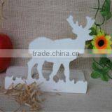 Home Decoration Christmas White Color Wooden Candle Holder With Reindeer Shape thumbnail-2