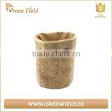 Cork Leather Basket Vegan Eco Friendly Cork Fabric Storage Organizer Bag thumbnail-2