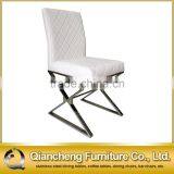 Stitching PU Cover Dining Chair With Modern Special Shape Legs thumbnail-4