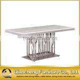 Modern Silver Stainless Steel Dining Table Dining Room Furniture