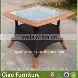 Patio Rattan Wicker Wood Garden Mushroom Table thumbnail-1