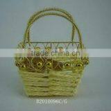 Paper Rope Rectangle Wire Beach Summer Bags thumbnail-1