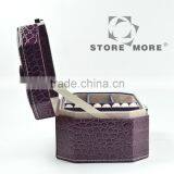 Purple Small Portable Travel Leather Jewelry Box, Gift for Wedding & Party thumbnail-3