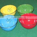 Trade Show Hottest Multi-color Galvanized Zinc Metal Colander/ Fruit Basket thumbnail-1