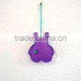 Hot Sell Felt Purple Teddy Bear With Little Bell Made in China thumbnail-1