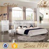 Top Quality Home Furniture / Modern Design Bedroom Set / Genuine Leather Bed Set LV-B9016-RE thumbnail-1