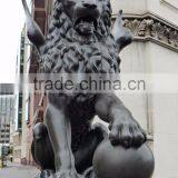 Customed Modern Garden Sculpture Bronze Lion With Wings Statue thumbnail-2