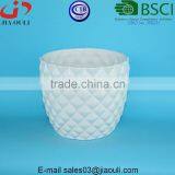 Pineapple Shape Glazed White Ceramic Garden Flower Pot thumbnail-1