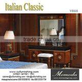 YB68 Italian makeup antique dressing table glass mirror bedside tables