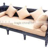 Deconstructed Old World Style Unadorned Daybed of Vintage Savaged Solid Wood and Linen BF11-07263c thumbnail-3