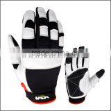 Genuine Deer Skin WHITE/BLACK Mechanics Glove thumbnail-1