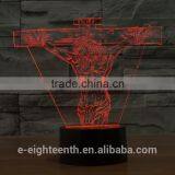 Cutomization Gradual Color Changing Jesus Style Visual Illusion Light Touch Panel 3D Led Night Lights Decoration Lamp thumbnail-1