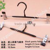 Open Ended Metal Mens Pants Hanger With 2 Clips thumbnail-5