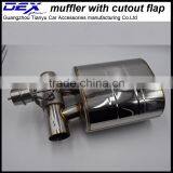 Automobile Performance Muffler With Cutout Valve in Exhaust System thumbnail-3