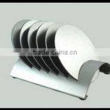 Stainless Steel Coaster 10cm Round Placemats Heat Insulation Coffee Pads Cup Mats With a Holder thumbnail-6